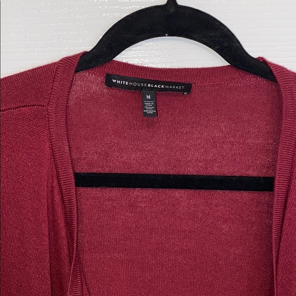 White House Black Market Cardigan Sweater M Red - Picture 2 of 8